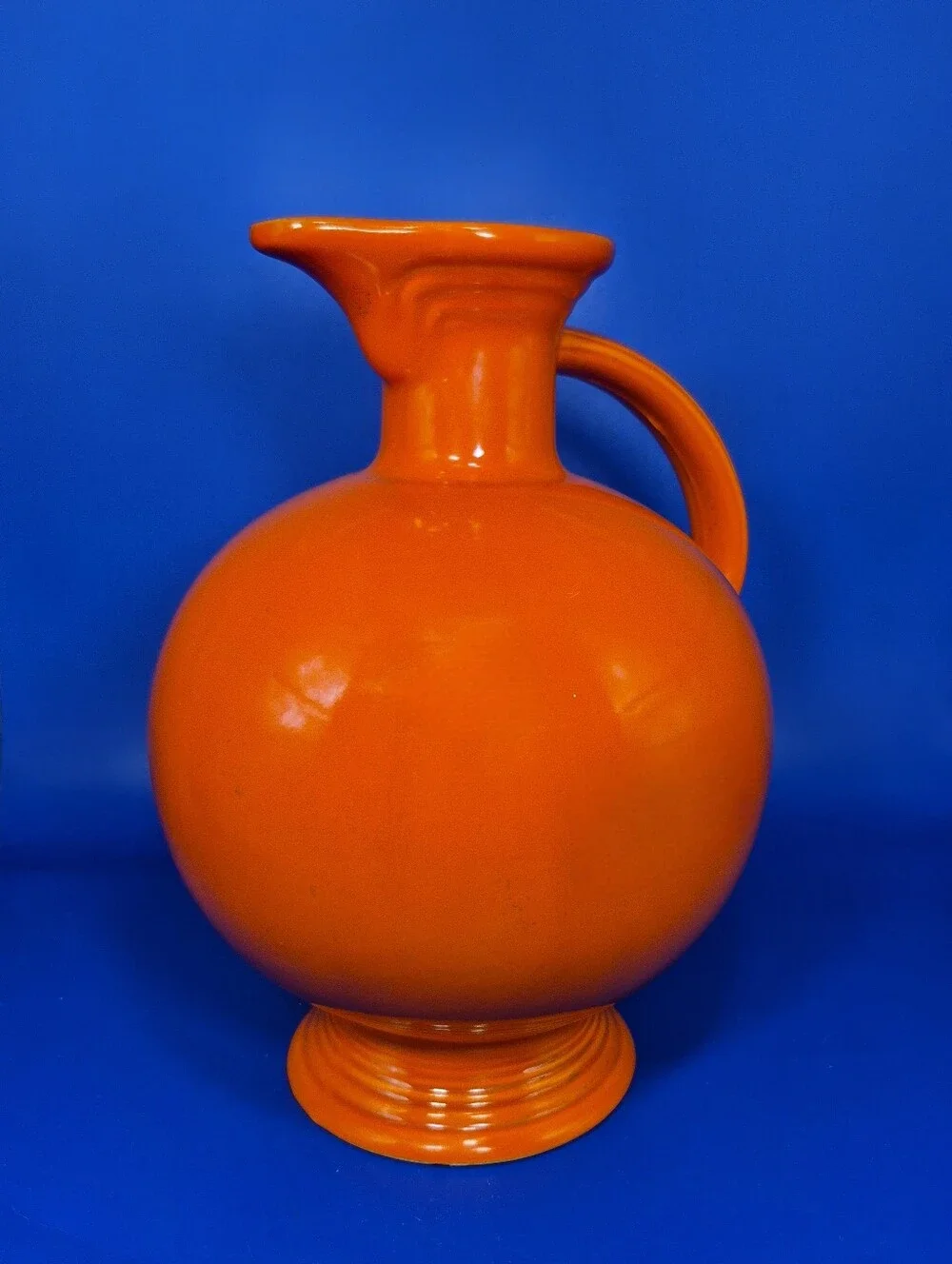 Vintage Fiesta Carafe Pitcher Original Radioactive Red 1930s No Lid